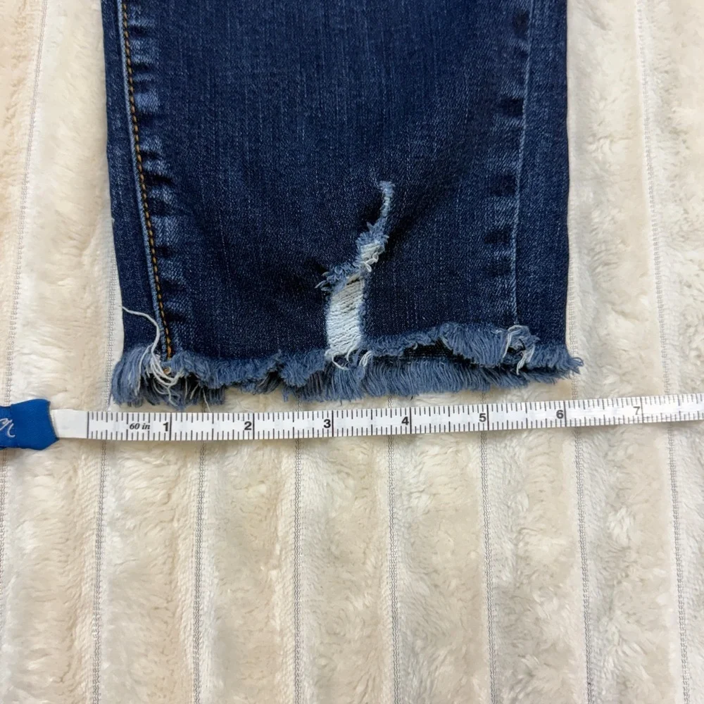 KanCan: Karlee High Rise Ankle Skinny Distressed Blue Jean, Size 28 - Picture 10 of 11